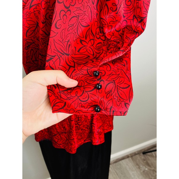 Vintage 80s Draped Peplum Dress Women Small Stretch Secretary Career Date Retro - Picture 7 of 10